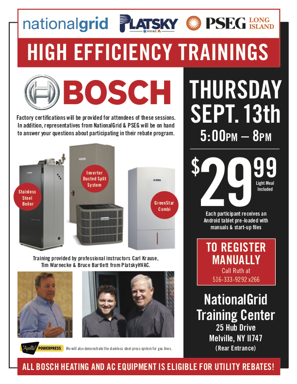 Bosch High Efficiency Trainings flyer